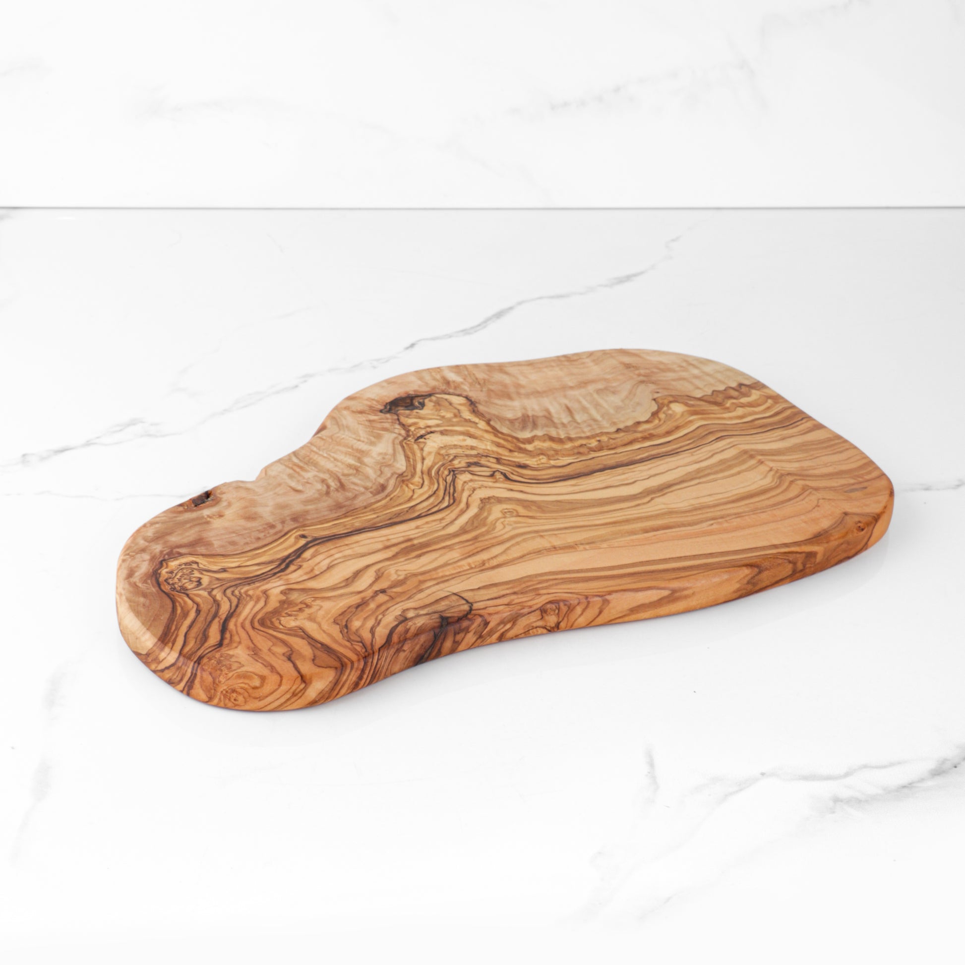 Handmade Rustic Olive Wood Cutting Board with Natural Edges - The Gift Shop