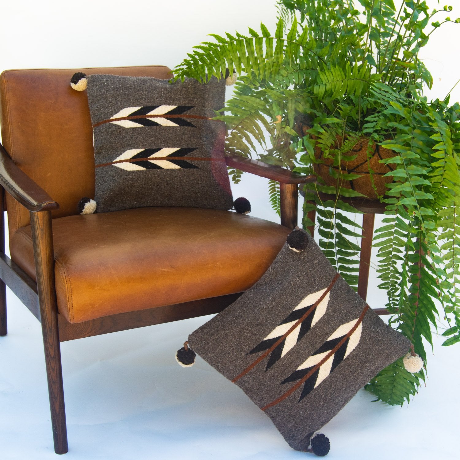 Handmade Teotitlán Del Valle (Native American) Wool Pillow - The Gift Shop