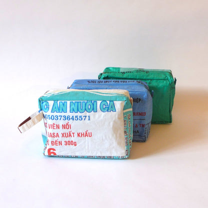 ‘Wash Me’ Upcycled Travel Toiletry Bag – Assorted Colours – Thoughtful Gift from The Gift Shop UAE