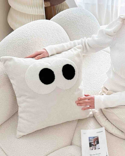 Whimsical Eyes Milk Velvet Pillow - The Gift Shop