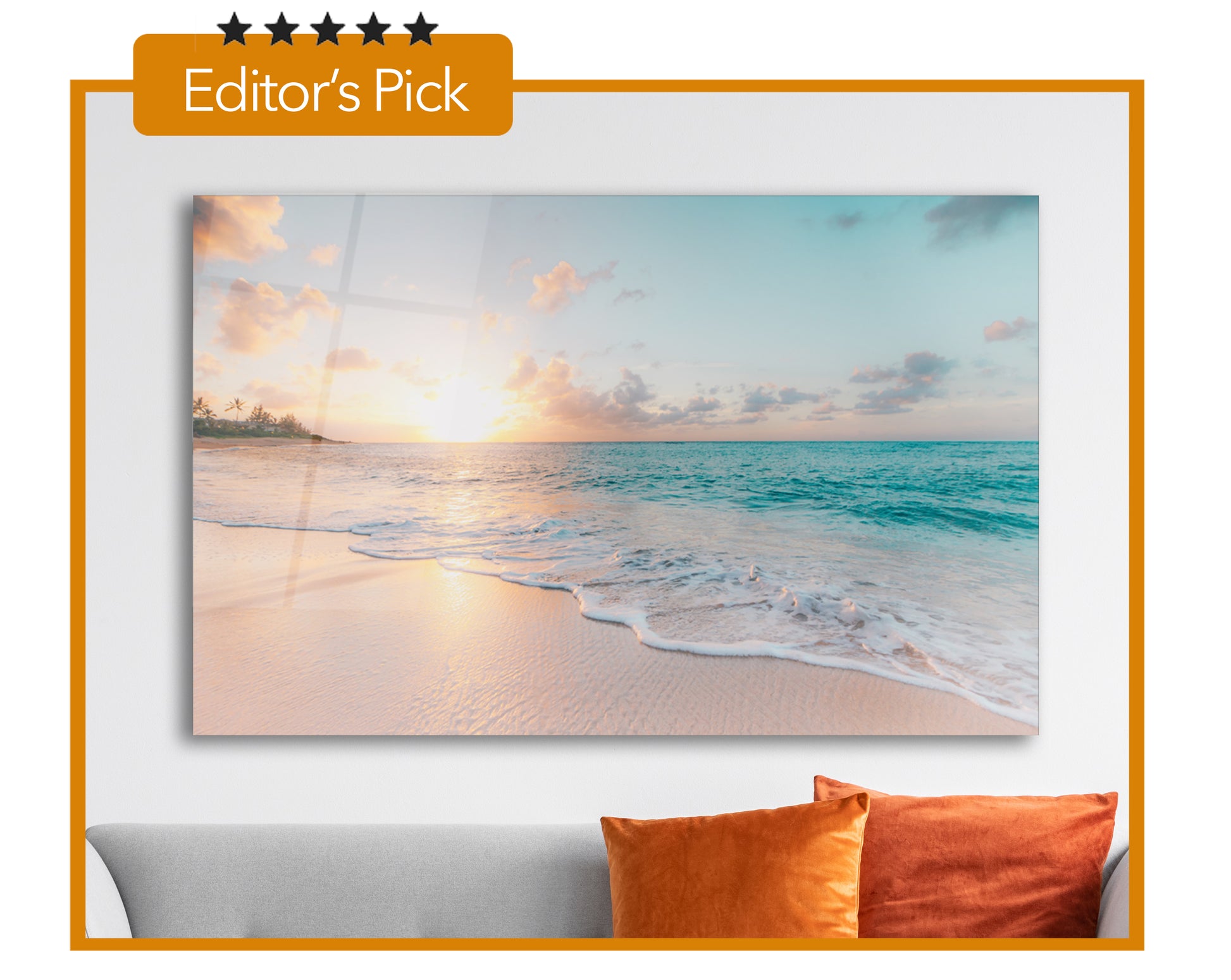 🌊 Sea & Waves Tempered Glass Wall Art – Make a Statement! 🌊 - The Gift Shop