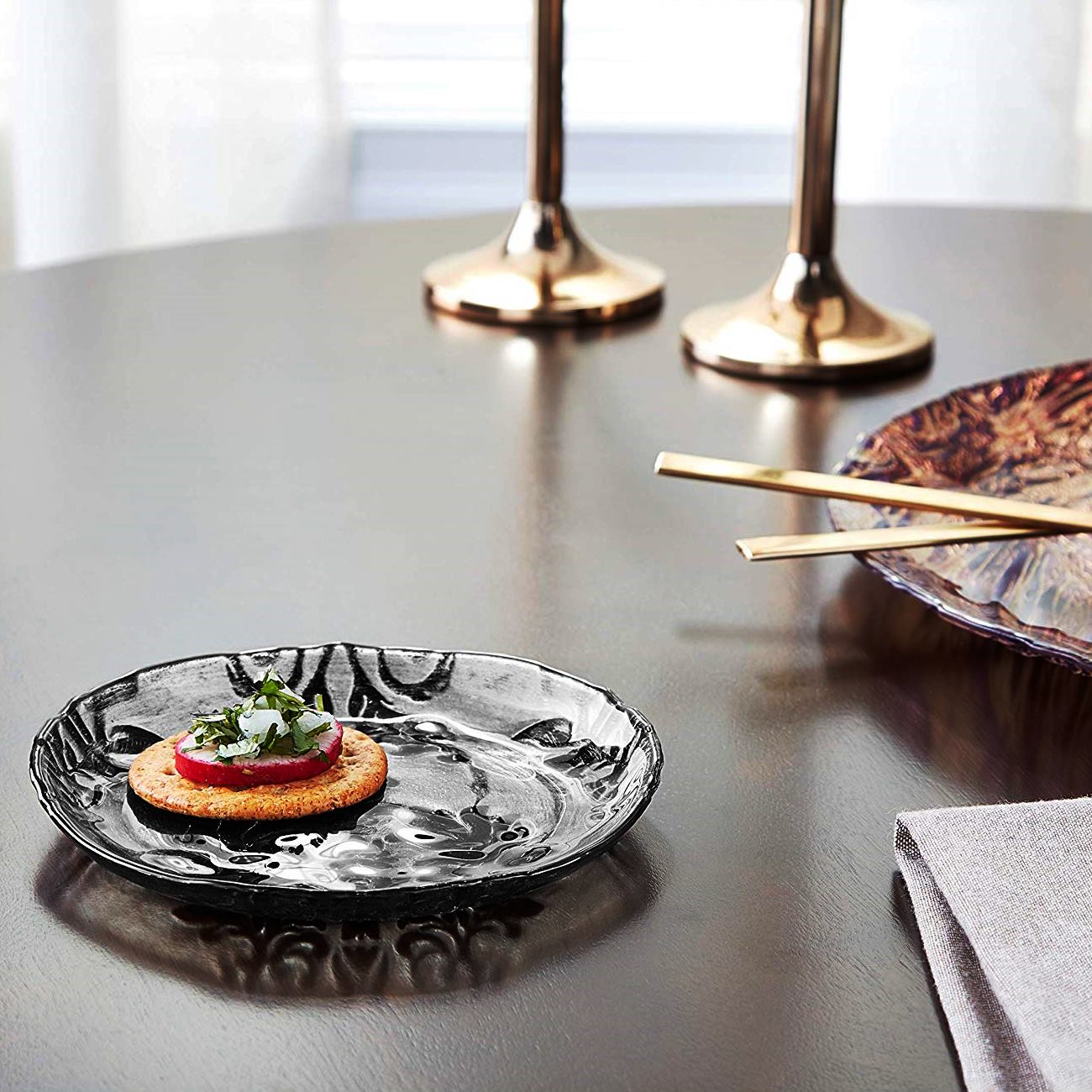 Byzantine-Inspired Damask Canapé Plate – 6.5" - The Gift Shop