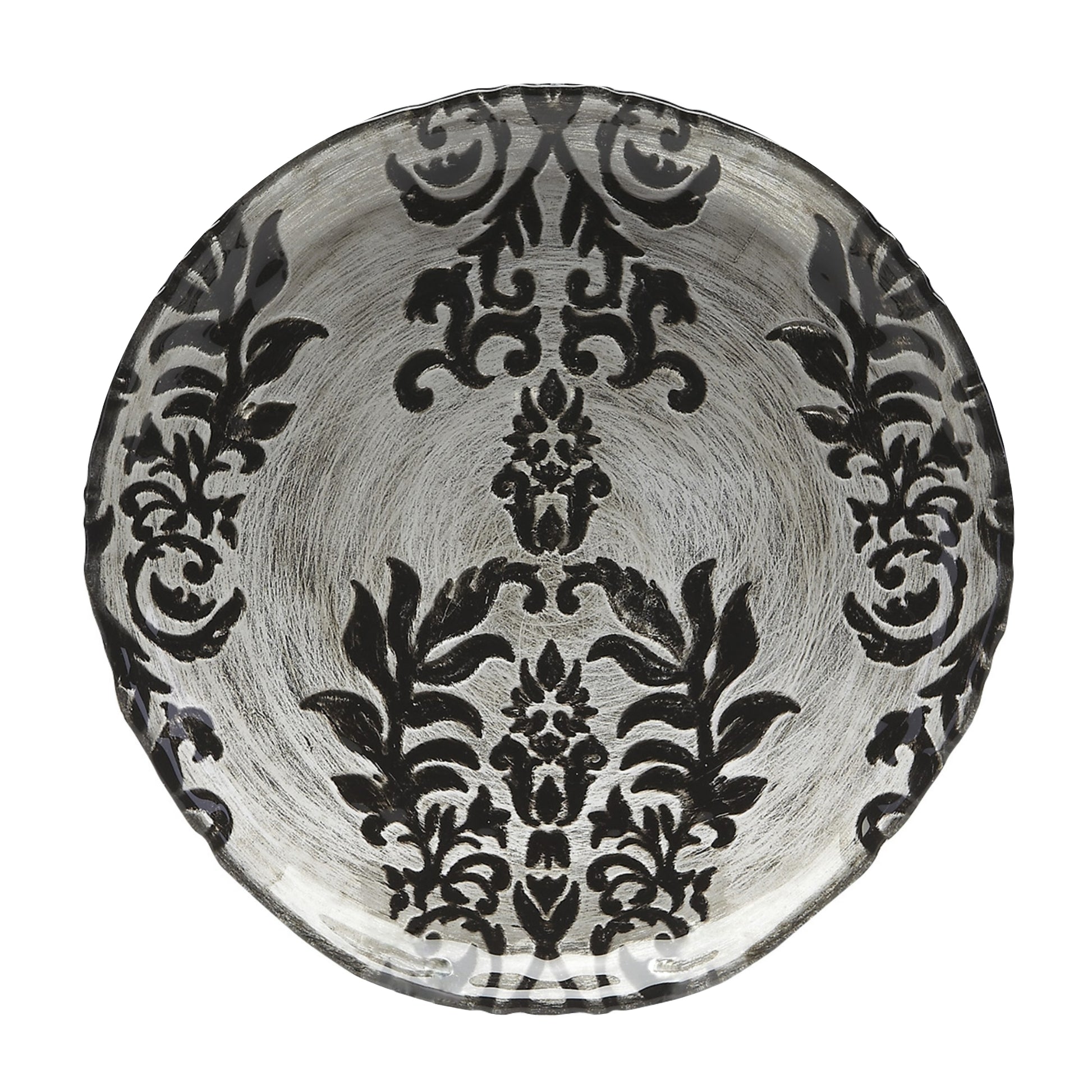 Byzantine-Inspired Damask Canapé Plate – 6.5" - The Gift Shop