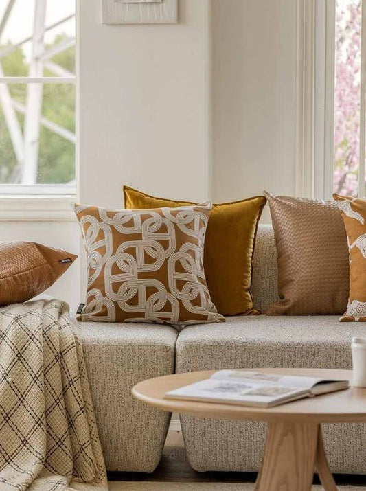 Wildly Chic - Safari Decorative Terracotta Throw Pillowcase - The Gift Shop
