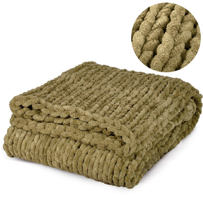 Willa & Belle Chunky Knit Weighted Blanket – 50 x 60 in