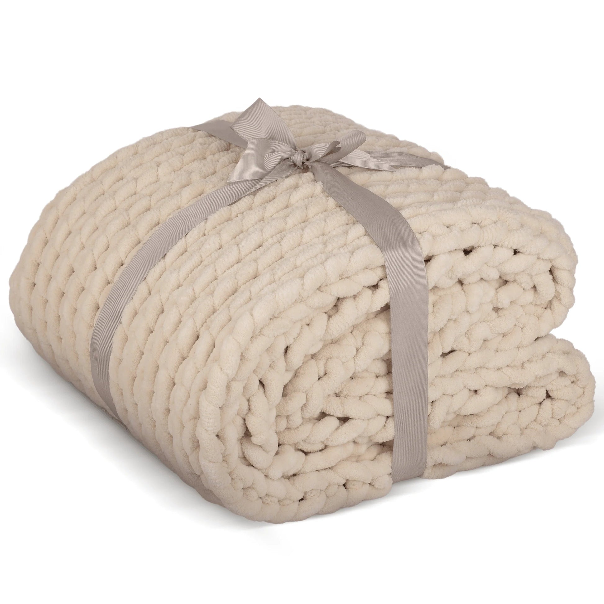 Willa & Belle Chunky Knit Weighted Blanket – 50 x 60 in