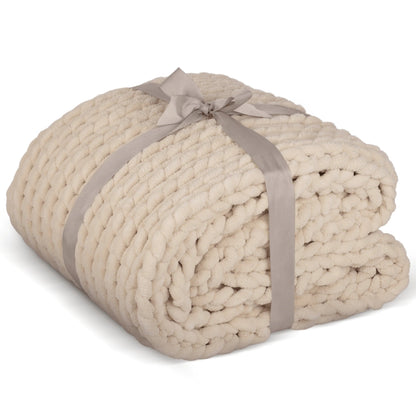 Willa & Belle Chunky Knit Weighted Blanket – 50 x 60 in