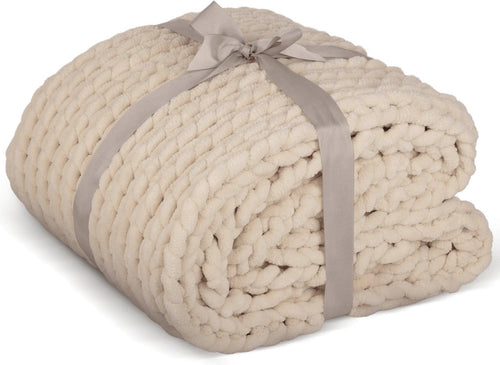 Willa & Belle Chunky Knit Weighted Blanket – 50 x 60 in – Thoughtful Gift from The Gift Shop UAE