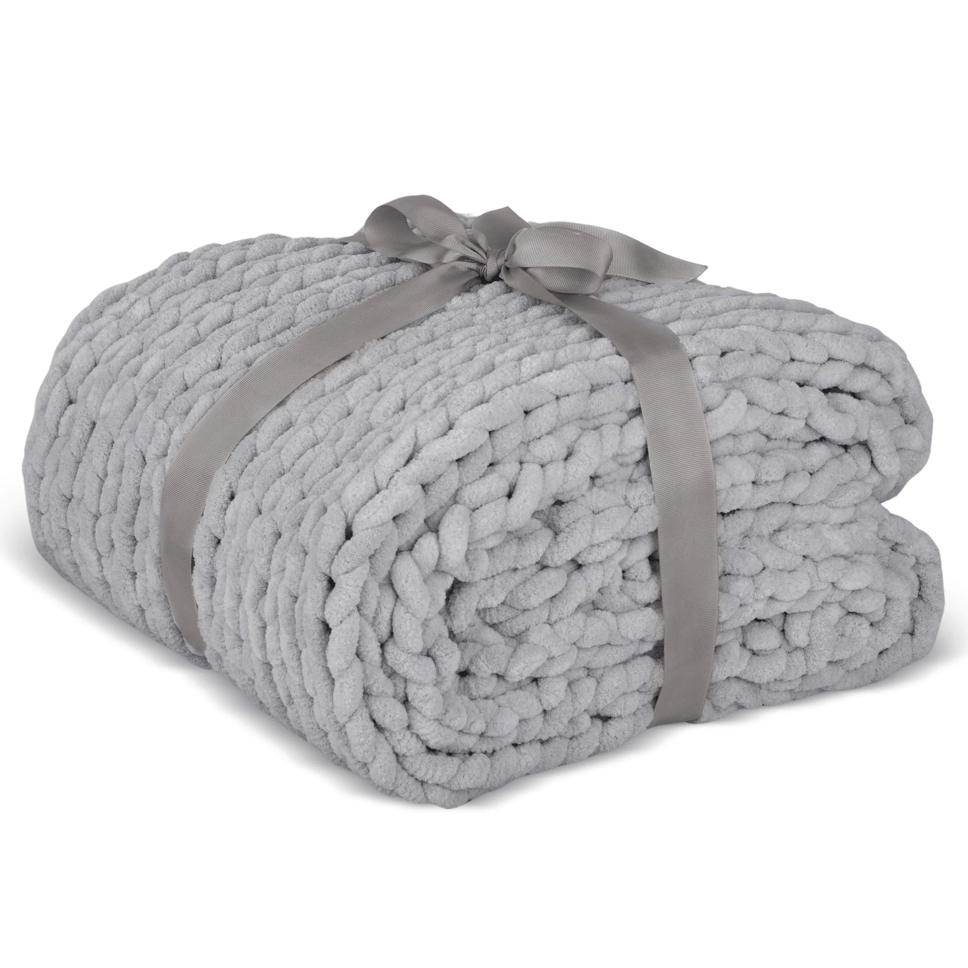 Willa & Belle Chunky Knit Weighted Blanket – 50 x 60 in