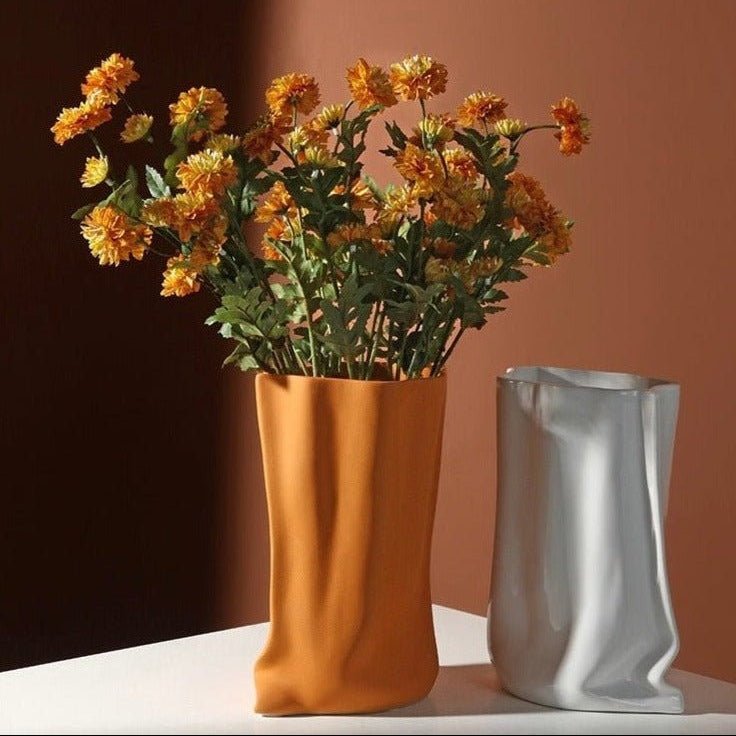 Wrinkle Ceramic Vase