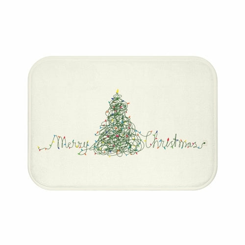 Festive Bath Mat - Christmas Tree Lights - The Gift Shop