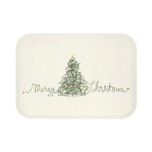 Festive Bath Mat - Christmas Tree Lights - The Gift Shop