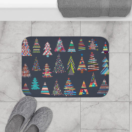 Festive Bath Mat - Christmas Trees - The Gift Shop