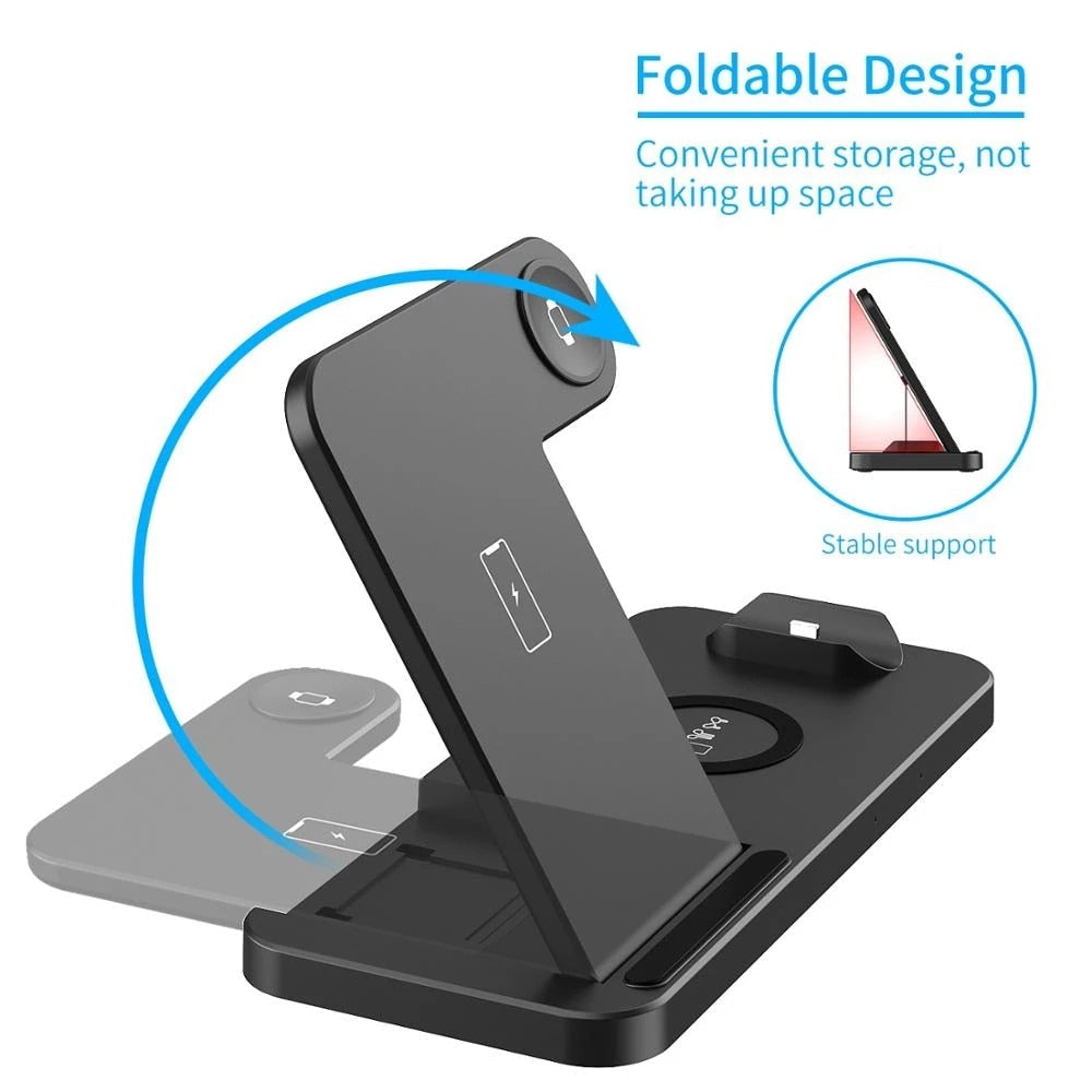 4-in-1 Fast Wireless Charging Station For iPhone and Samsung phones - The Gift Shop