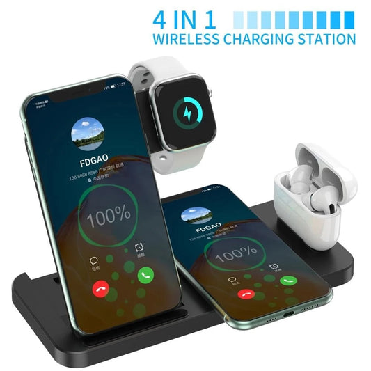 4-in-1 Fast Wireless Charging Station For iPhone and Samsung phones - The Gift Shop