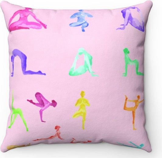 Yoga Sanctuary Square Pillow – Thoughtful Gift from The Gift Shop UAE